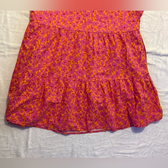 Universal Thread Women’s Pink Orange Floral Flutter Sleeve Mini Skater Dress XL​ - Picture 9 of 12